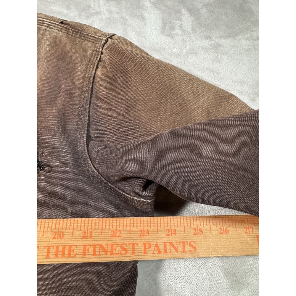Vintage Carhartt J97 DKB Detroit Jacket Size Medium Brown Faded Distressed Lined - Picture 9 of 11